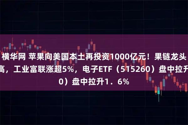 横华网 苹果向美国本土再投资1000亿元！果链龙头携手冲高，工业富联涨超5%，电子ETF（515260）盘中拉升1．6%