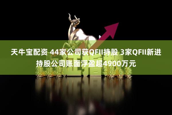 天牛宝配资 44家公司获QFII持股 3家QFII新进持股公司账面浮盈超4900万元